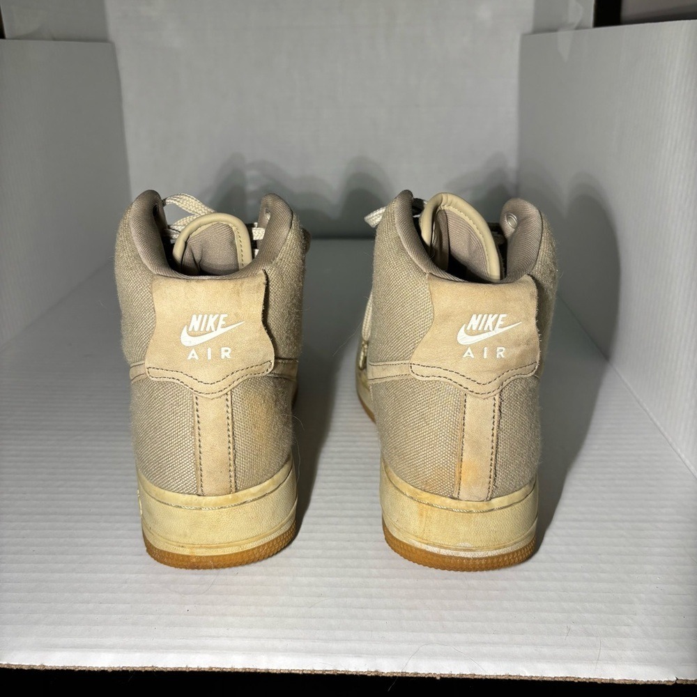 Nike Air Force 1s Women's Sneakers in Beige and White - Picture 3 of 7